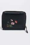 Buy_Miri_Black Embroidery Peekaboo Wallet _at_Aza_Fashions