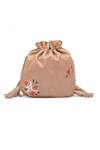 Shop_Miri_Beige Embroidery Hand Roses Potli Bag _Online_at_Aza_Fashions
