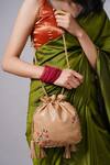 Buy_Miri_Beige Embroidery Hand Roses Potli Bag 