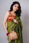 Shop_Miri_Beige Embroidery Hand Roses Potli Bag 