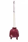 Shop_Miri_Burgundy Embroidery, Metallic Thread Hand Roses Potli Bag _at_Aza_Fashions