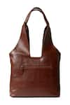 Shop_Miri_Brown Embroidery Hand Cherry Blossoms Tote Bag _at_Aza_Fashions