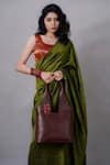 Buy_Miri_Brown Embroidery Hand Cherry Blossoms Tote Bag _at_Aza_Fashions
