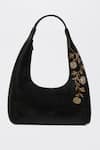 Shop_Miri_Black Embroidery Gulzar Hand Tote Bag _at_Aza_Fashions