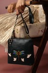 Buy_Miri_Green Zari, Beads Dragonfly Hand Embroidered Sling Bag _at_Aza_Fashions