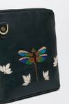 Buy_Miri_Green Zari, Beads Dragonfly Hand Embroidered Sling Bag _Online