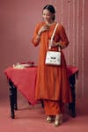 Miri_Ivory Zari, Beads, Embroidery Dragonfly Hand Sling Bag _at_Aza_Fashions