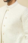 Buy_RNG Safawala_White Silk Embroidery Sherwani Set _Online_at_Aza_Fashions