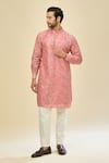Buy_RNG Safawala_Pink Cotton, Silk Printed Kurta Set _at_Aza_Fashions