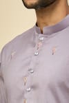 Buy_RNG Safawala_Purple Crepe, Silk, Cotton Embroidery Kurta Set 