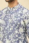 RNG Safawala_Blue Crepe, Silk, Cotton Embroidery Floral Kurta Set _Online