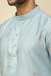 Buy_RNG Safawala_Blue Crepe, Silk Embroidery Kurta Set _Online_at_Aza_Fashions
