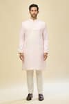 Shop_RNG Safawala_Pink Silk Embroidery Kurta Set _Online_at_Aza_Fashions