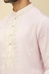 RNG Safawala_Pink Silk Embroidery Kurta Set _Online