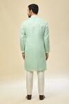 RNG Safawala_Blue Silk, Cotton Embroidery Kurta Set _Online_at_Aza_Fashions