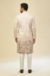 RNG Safawala_Beige Crepe, Silk Embroidery Kurta Set _Online_at_Aza_Fashions