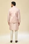 RNG Safawala_Pink Muslin, Silk Sequins, Embroidery Nehru Jacket Set _Online_at_Aza_Fashions