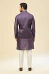 RNG Safawala_Purple Muslin, Silk Embroidery Nehru Jacket Set _Online_at_Aza_Fashions
