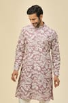 Shop_RNG Safawala_Pink Crepe, Silk Embroidery Kurta Set 