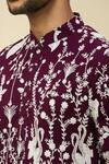 Shop_RNG Safawala_Wine Georgette, Silk Embroidery Kurta Set 