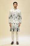 Buy_RNG Safawala_White Silk Embroidery Dupion Kurta Set 