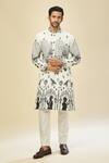 Shop_RNG Safawala_White Silk Embroidery Dupion Kurta Set 