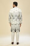 RNG Safawala_White Silk Embroidery Dupion Kurta Set _Online_at_Aza_Fashions