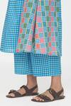 Sinjhar_Blue Cotton Round Neck Printed Kurta Set _at_Aza_Fashions