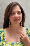 Buy_Studio6 Jewels_Gold Plated Long Dangler Earrings _at_Aza_Fashions