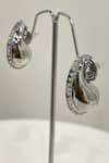 Shop_Studio6 Jewels_Silver Plated Crystals Contemporary Stud Earrings _at_Aza_Fashions