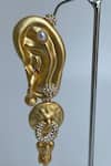Buy_Studio6 Jewels_Gold Plated Rhinestones Contemporary Finish Danglers _Online_at_Aza_Fashions