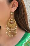 Buy_Studio6 Jewels_Gold Plated Pearls Finish Chandbali Earrings _Online_at_Aza_Fashions