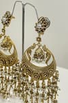 Shop_Studio6 Jewels_Gold Plated Pearls Finish Chandbali Earrings _Online_at_Aza_Fashions