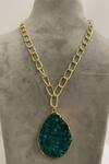Shop_Studio6 Jewels_Green Pendant Necklace _at_Aza_Fashions