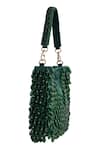 Tasna_Green Beads Handbag With Detachable Handle _Online_at_Aza_Fashions