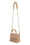 Tasna_Gold Beads, Fringe Beaded Clutch With _Online_at_Aza_Fashions