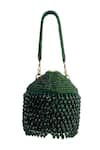 Shop_Tasna_Green Beads Potli Clutch _at_Aza_Fashions