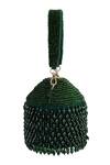 Tasna_Green Beads Potli Clutch _at_Aza_Fashions