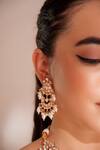 ZEVAR BY GEETA_Gold Plated Kundan Polki Jewellery Set _Online_at_Aza_Fashions