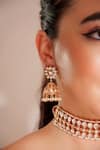 Buy_ZEVAR BY GEETA_Gold Plated Kundan Polki Finish Jewellery Set _Online_at_Aza_Fashions
