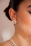 Buy_ZEVAR BY GEETA_Gold Plated Kundan Polki Necklace And Earring Set _Online_at_Aza_Fashions