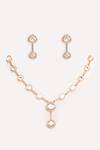 Shop_ZEVAR BY GEETA_Gold Plated Stones Kundan Polki Necklace And Earring Set _at_Aza_Fashions