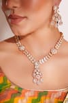 Buy_ZEVAR BY GEETA_Gold Plated Kundan Polki Necklace And Earring Set _Online_at_Aza_Fashions