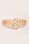 ZEVAR BY GEETA_Gold Plated Stones Designer Finish Kundan Bracelet _Online_at_Aza_Fashions