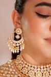 Shop_ZEVAR BY GEETA_Gold Plated Stones Kundan Polki Jewellery Set _Online_at_Aza_Fashions