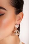 ZEVAR BY GEETA_Gold Plated Diamonds Kundan Polki Designer Necklace And Earrings Set _Online_at_Aza_Fashions