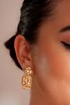 ZEVAR BY GEETA_Gold Plated Stones, Pearls Kundan Polki Necklace And Earring Set _Online_at_Aza_Fashions