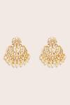 Shop_ZEVAR BY GEETA_Gold Plated Crystals, Pearls Kundan Polki Chandbali Earrings _at_Aza_Fashions