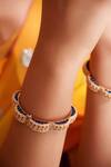 ZEVAR BY GEETA_Blue Stones Designer Kundan Polki Bangles _Online_at_Aza_Fashions