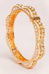 Buy_ZEVAR BY GEETA_White Pearls Designer Kundan Polki Bangles _Online_at_Aza_Fashions